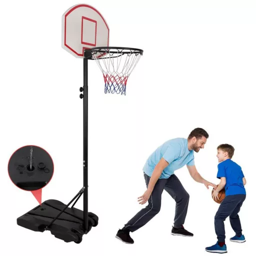 Mobilný basketbalový kôš s nastaviteľnou výškou