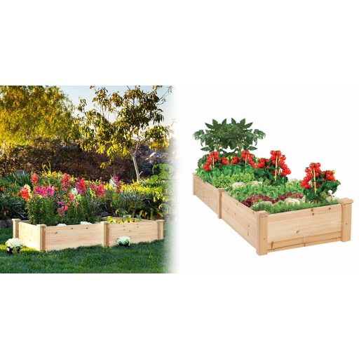 Dvojkomorový drevený záhon