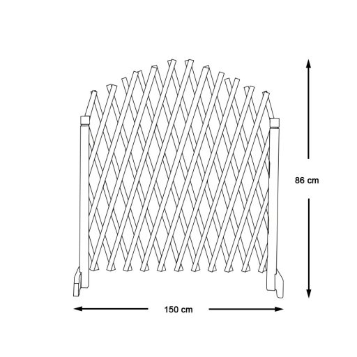 Nastaviteľná drevená mriežka na popínavé rastliny, 2 ks
