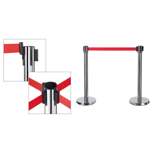 Vymedzovací stĺpik s pásom