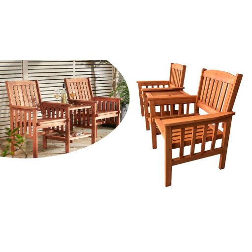 Drevená záhradná súprava pre dvoch