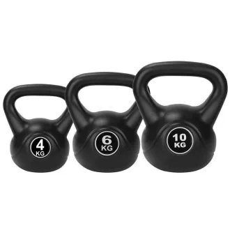 Sada činiek kettlebell, 4-6-10 kg