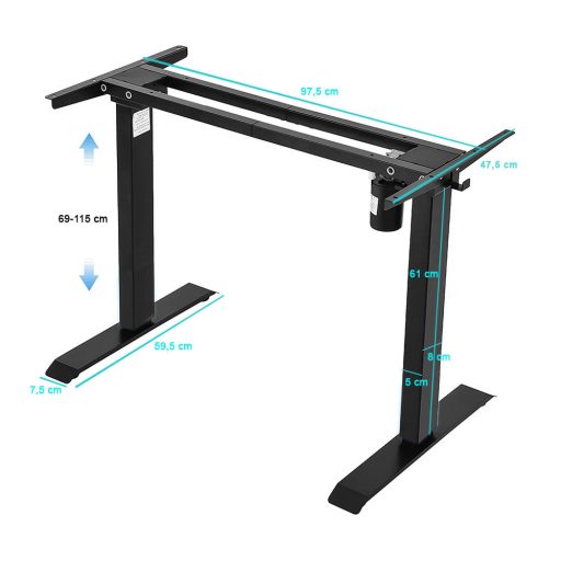 Elektrický, výškovo nastaviteľný rám stola