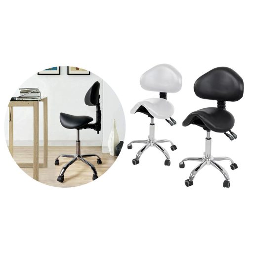 Otočná stolička s operadlom a tvarovaným sedadlom, 2 rôzne farby