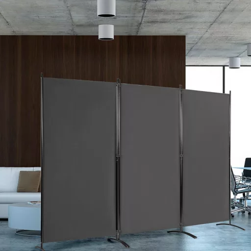 Mobilný paraván 260x180 cm, sivý