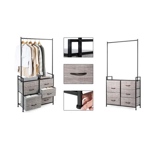 Mobilný zásuvkový stojan na oblečenie