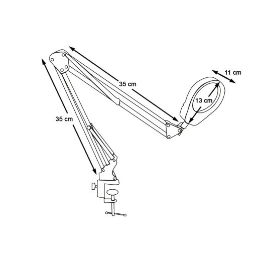 Stolová LED lupa s 2 šošovkami