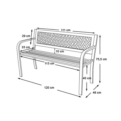 Záhradná lavička, niekoľko typov