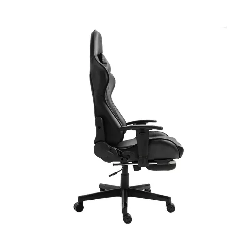 Gamer stolička s podnožkou, čierna