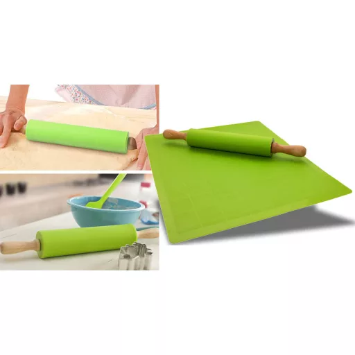 Silikónový valček s podložkou na cesto