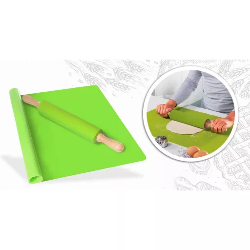Silikónový valček s podložkou na cesto