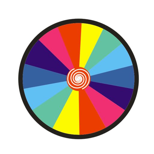 Popisovateľné koleso štastia so stojanom