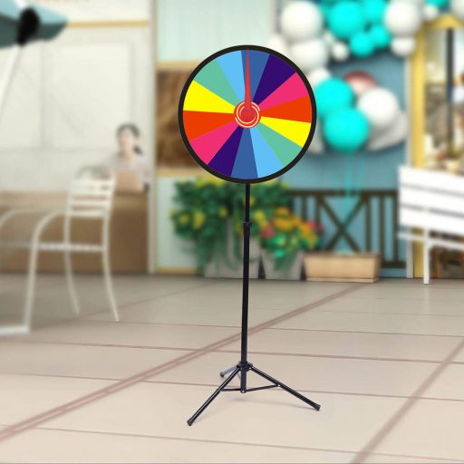 Popisovateľné koleso štastia so stojanom