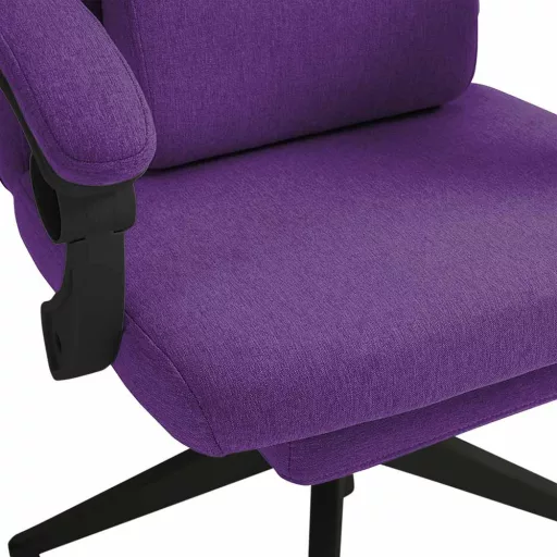 Kancelárska otočná stolička s opierkou hlavy - fialová