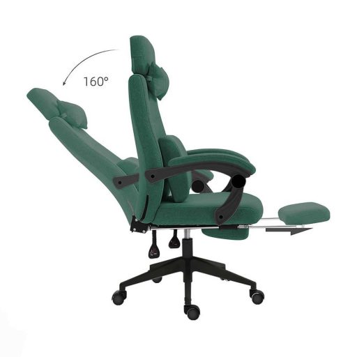 Kancelárska otočná stolička s opierkou hlavy - zelená