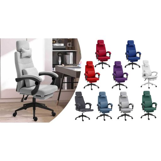 Kancelárska otočná stolička s opierkou hlavy - zelená