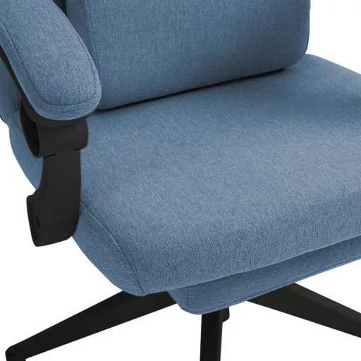 Kancelárska otočná stolička s opierkou hlavy - bledomodrá