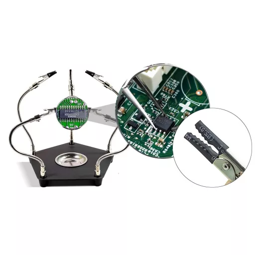 Držiak tretia ruka s lupou