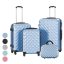 Sada cestovných kufrov s kozmetickou taštičkou, rôzne farby