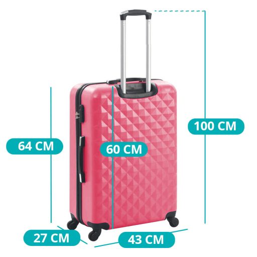 Sada cestovných kufrov s kozmetickou taštičkou, rôzne farby