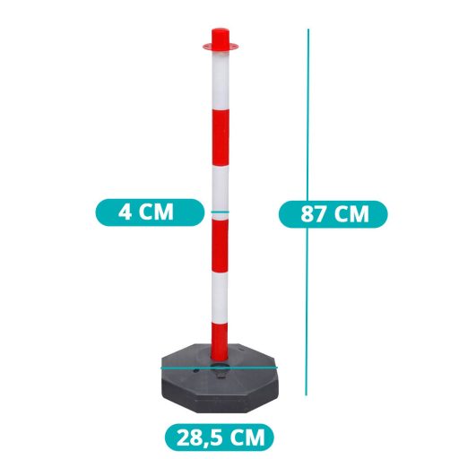 Dopravný stĺpik s reťazou, 4 ks
