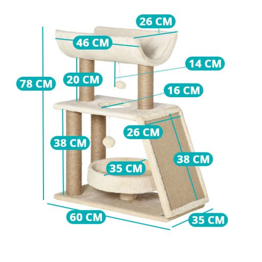 Škrabadlo pre mačky, béžové