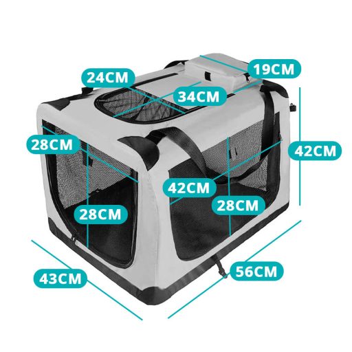 Skladacia a prenosná prepravka na domáce zviera, viac typov, veľkosť M