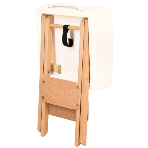 Skladacia stolička k masážnemu lôžku s 2 kusovou sadou masérskych valcov