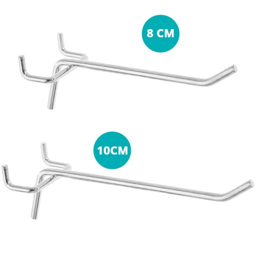 Kovový nástenný organizér na náradie s háčikmi a zásobníkmi