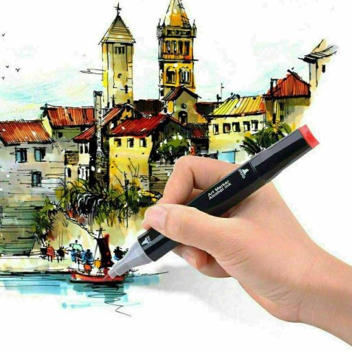 Sada 168 kusov obojstranných fixiek v prenosnej taške navyše