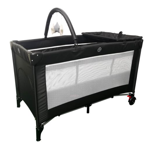 Cestovná postieľka s prebaľovacou podložkou a hracím mostíkom