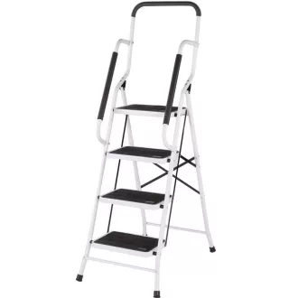4-stupňový kovový rebrík so zábradlím