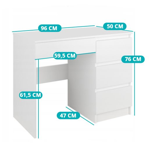 Biely písací stôl