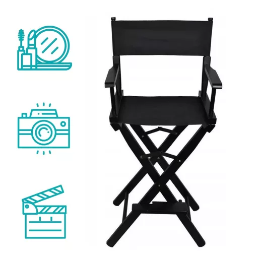 Drevená skladacia kozmetická stolička