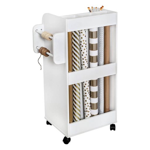 Skriňa na kolieskach s policami a zásuvkami