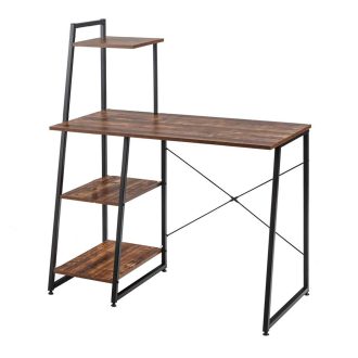   Kompaktný počítačový stôl, pracovná stanica so 4 policami