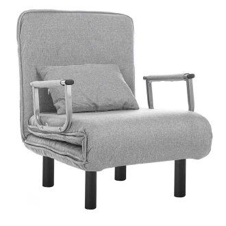 Kreslo a posteľ v jednom, rôzne farby- svetlosivá