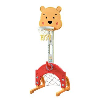   Detská hracia súprava 4 v 1 s nastaviteľnou výškou, oranžovo-žltá