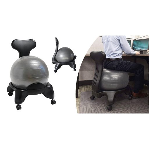 Fitness stolička s loptou s priemerom 55 cm