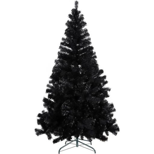 Čierny umelý vianočný stromček, 180 cm 708 vetiev