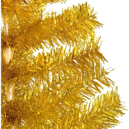Zlatý umelý vianočný stromček, 150 cm 415 vetiev