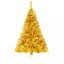 Zlatý umelý vianočný stromček, 180 cm 708 vetiev