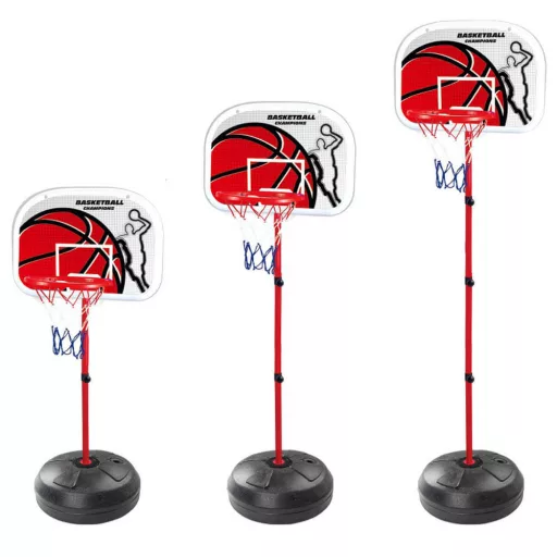 Nastaviteľný basketbalový kôš s loptou a pumpou