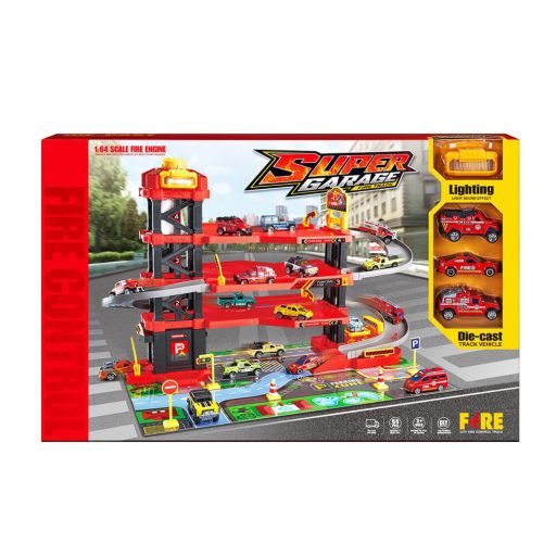 Hračkárska požiarna stanica s garážou