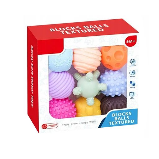 Súprava loptičiek na rozvoj zručností, 9 ks