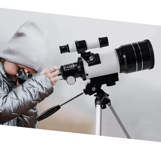 Hvezdársky ďalekohľad s adaptérom pre mobilný telefón a so stojanom na hobby využitie