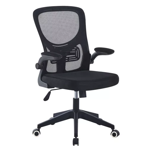 Ergonomické kancelárske kreslo s prehýbateľnými lakťovými opierkami, čierna