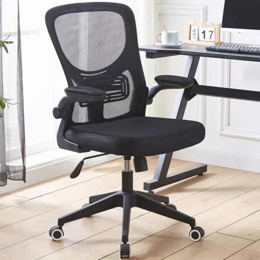 Ergonomické kancelárske kreslo s prehýbateľnými lakťovými opierkami, čierna