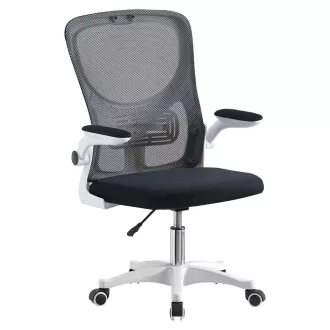   Ergonomické kancelárske kreslo s prehýbateľnými lakťovými opierkami, biela