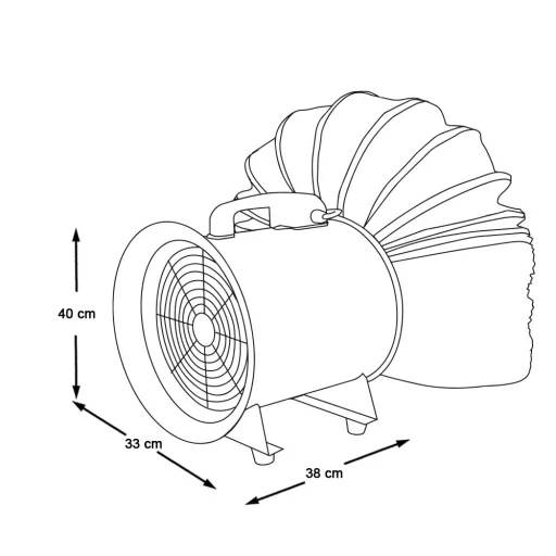 Prenosný odsávací ventilátor